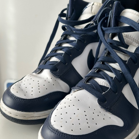 Navy Nike Dunk High - Picture 3 of 6